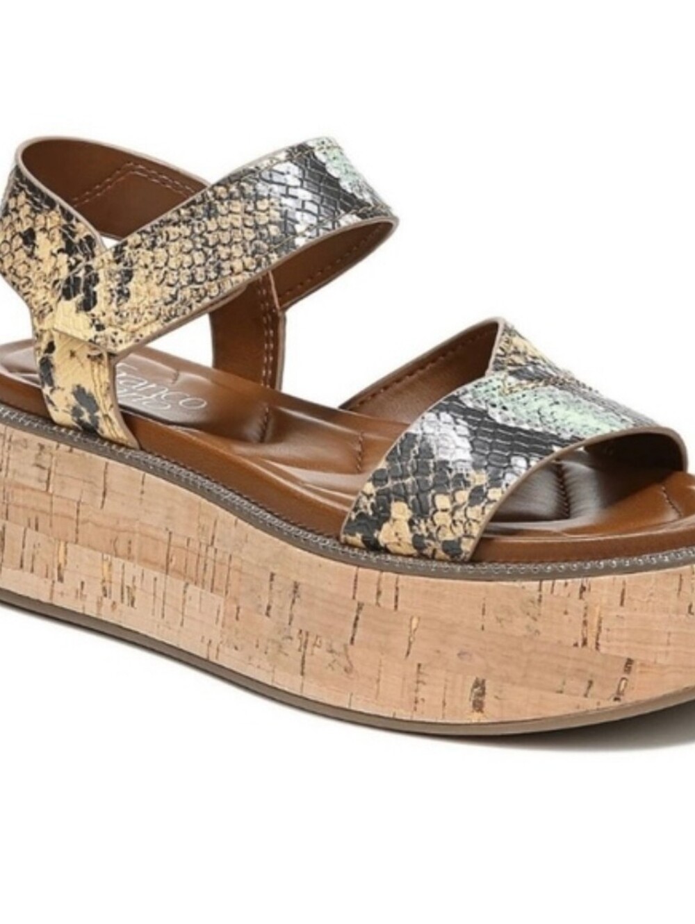 Women’s Franco Sarto Ozio Snakeskin Platform Sandals Size 6.5